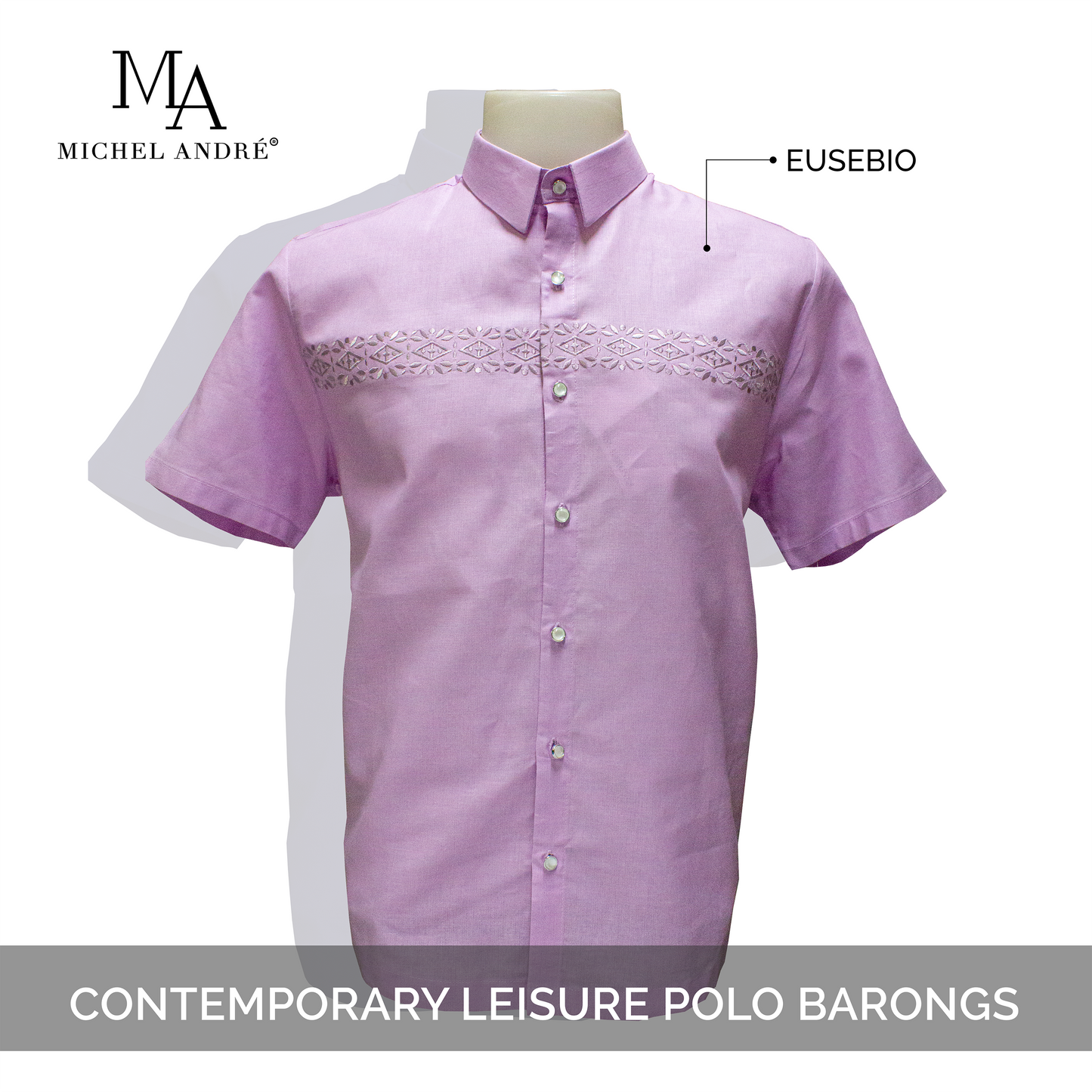 MA CONTEMPORARY POLO BARONG (LILAC)