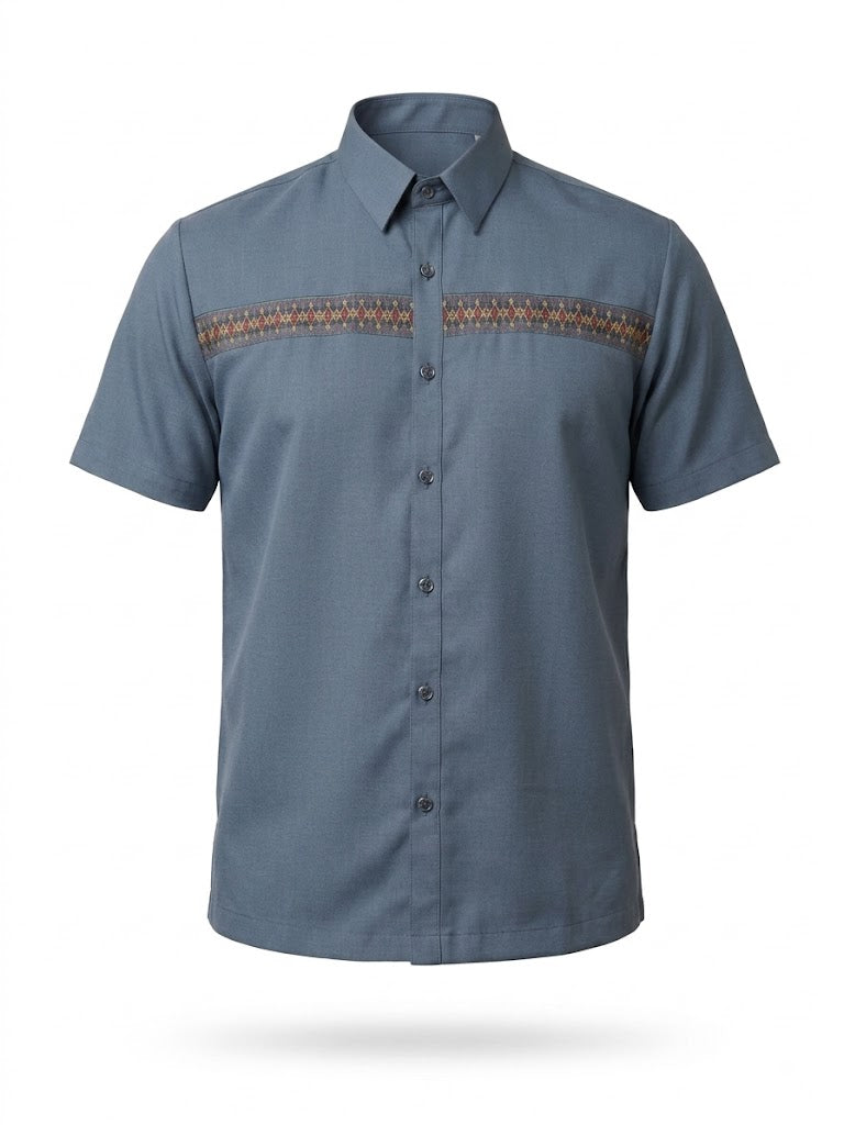Blue-Gray Contemporary Barong