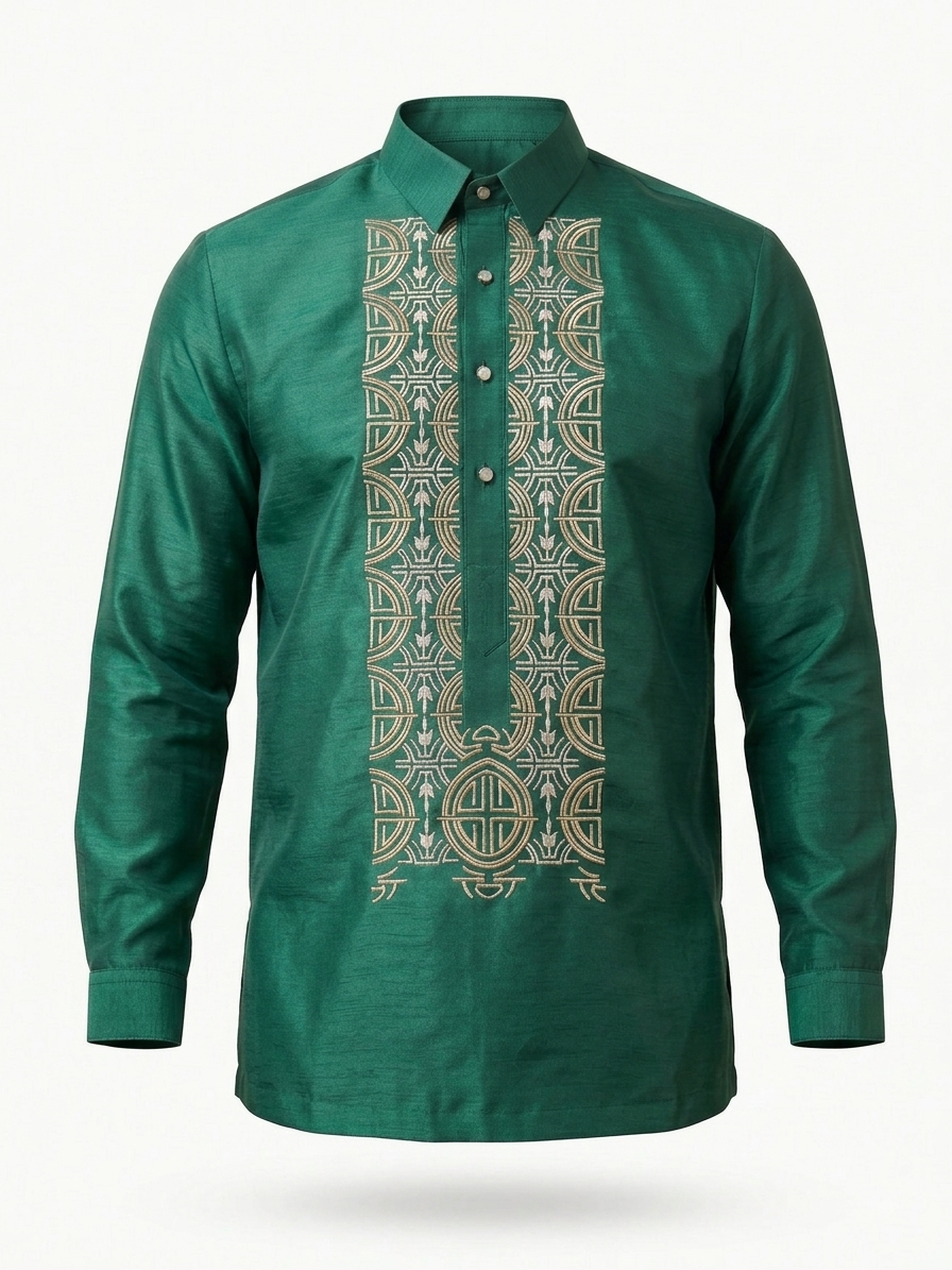 Emerald Green Formal Barong